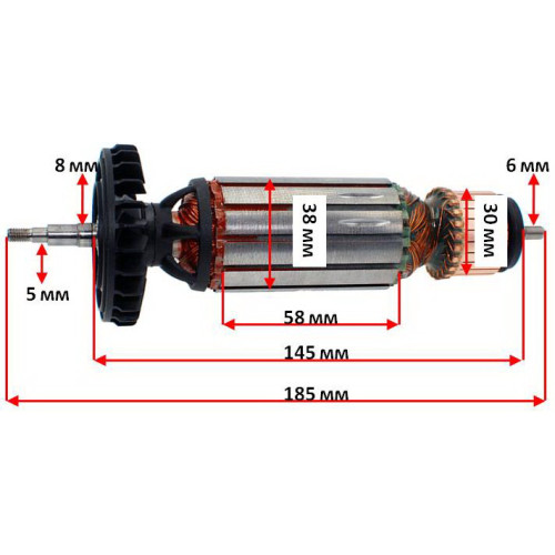 Якір болгарки УШМ Metabo WEA 19-180 Quick RT оригінал 310012230