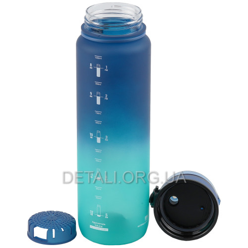 Спортивна пляшка UZSPACE для води 1000мол Blue and Green