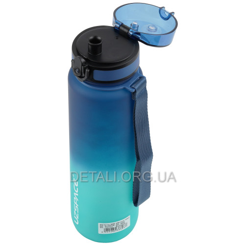 Спортивна пляшка UZSPACE для води 1000мол Blue and Green