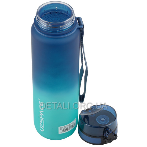 Спортивная бутылка UZSPACE для воды 1000мл Blue and Green