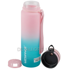 Спортивная бутылка UZSPACE для воды 1000мл Pink Cyan 2