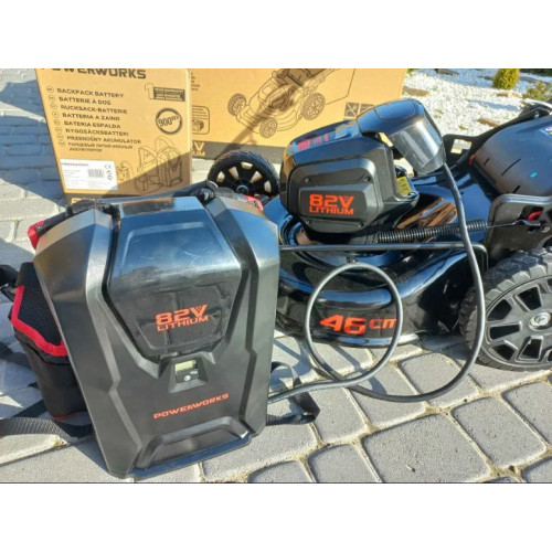 Аккумуляторная газонокосилка powerworks 82v PC82LM46HP