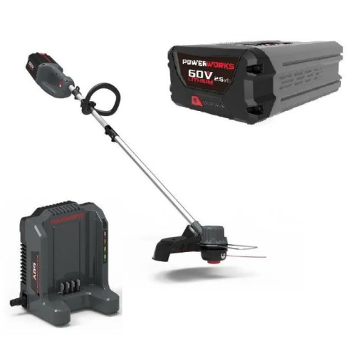 Безщітковий тример акумуляторний PowerWorks 60V (GreenWorks 60 V ) з АКБ 2.5 Ah і ЗП PD60LTK25