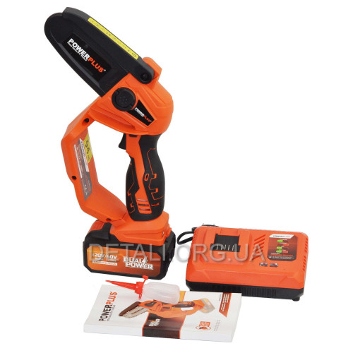 Аккумуляторная цепная пила ручная PowerPlus 20V POWDPG7572