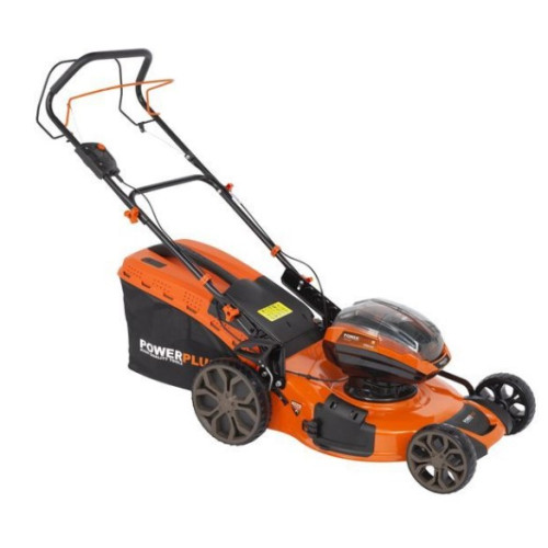 Акумуляторна, самохідна, безщіткова газонокосарка Powerplus POWDPG7568
