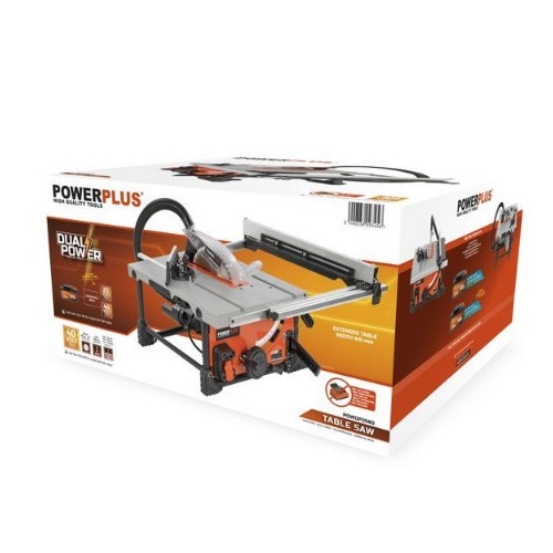 Потужна акумуляторна циркулярна пилка 40в powerplus powdp2580