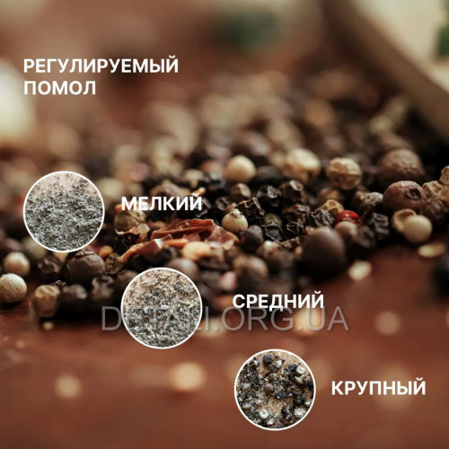 Электромельница-гриндер (набор 2шт.+докстанция) KLT для специй, соли и перца KYMQ-17C USB Type-C