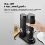 Электромельница-гриндер (набор 2шт.+докстанция) KLT для специй, соли и перца KYMQ-15C USB Type-C