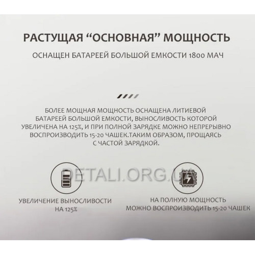 Аккумуляторная кофемолка KLT (KMDJ-4A Type-C 25Вт)