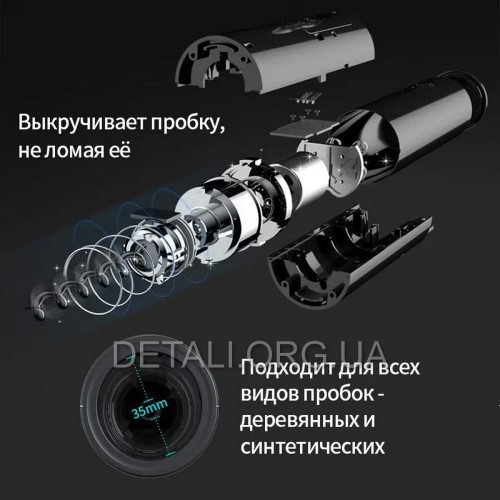 Електричний штопор KLT KP-1125 набір для вина 5 в 1 Type-C