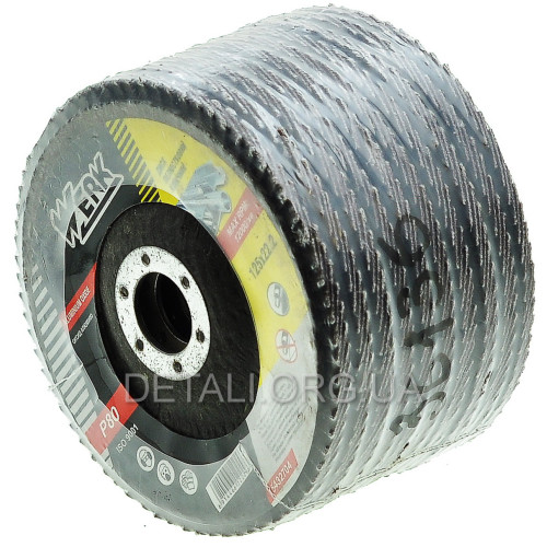 Круг лепестковый Werk 125MM*22,2, A80, конический Т29 - 10 шт