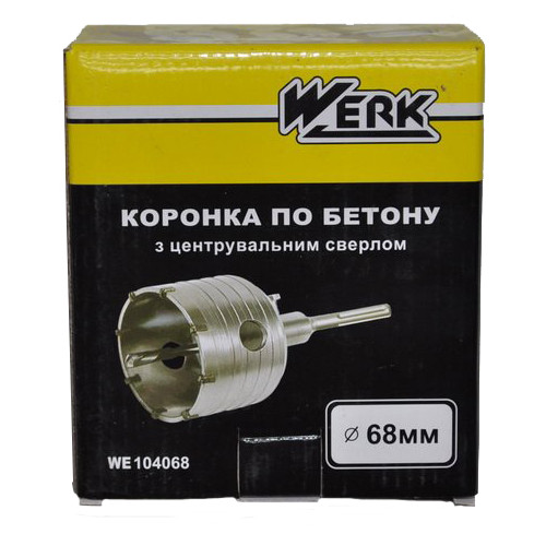 Коронка по бетону з хвостовиком 110мм Werk 68мм - 1 шт