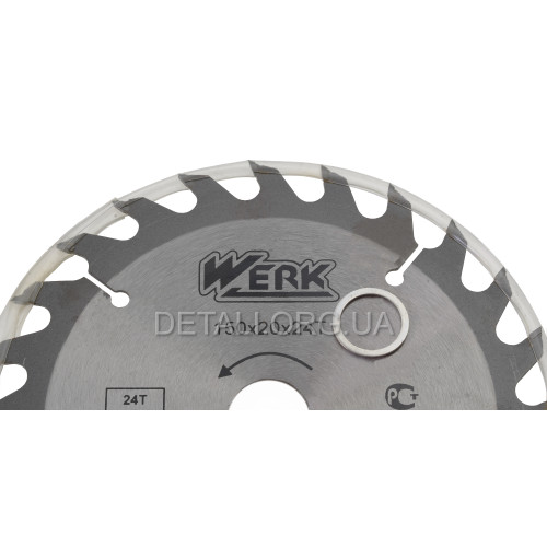 Пильный диск по дереву Werk 150X20, 24 зуб