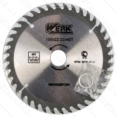Пильный диск по дереву Werk 150X22.23, 40 зуб. 2