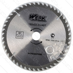 Пильный диск по дереву Werk 180X22.23, 48 зуб. - 1 шт 2