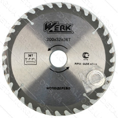 Пильний диск по дереву Werk 200X32, 36 зуб. - 1 шт 2