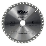 Пильный диск по дереву Werk 250X32, 40 зуб - 1 шт