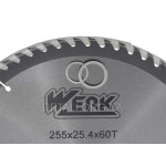 Пильний диск по дереву Werk 255х25.4 60 зуб. - 1 шт