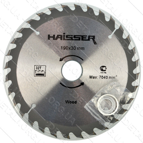 Пильний диск по дереву Haisser 190х30 32 зуб - 1 шт