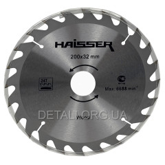 Пильний диск по дереву Haisser 200х32 24 зуб - 1 шт