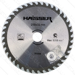 Пильный диск по дереву Haisser 250х32 40 зуб - 1 шт 2
