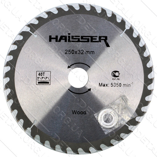 Пильний диск по дереву Haisser 250х32 40 зуб - 1 шт