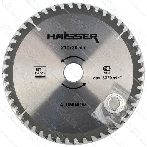 Пильний диск по алюмінію Haisser 210х30 48 зуб - 1 шт