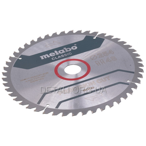 Пильный диск Metabo Precision cut Classic HW/CT 254х2.4/1.8x30 оригинал 628061000