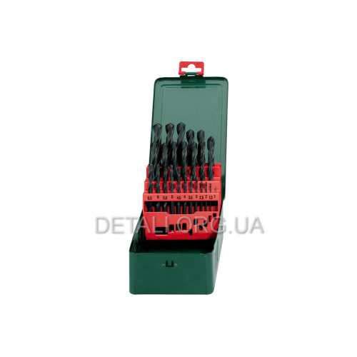 Набор сверл по металу Metabo HSS-R 1-13 x 0,5 мм оригинал 627152000 (25 штук)