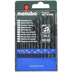 Набір свердел по металу Metabo HSS-R оригінал 627161000 (13 шт)