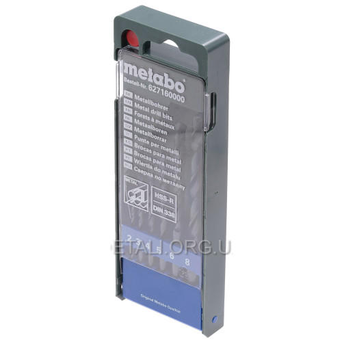 Набір свердл Metabo HSS-R оригінал 627160000 (6 шт)