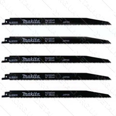 Пильные полотна по дереву 5 шт для сабельных пил Makita (B-03030) L300 мм