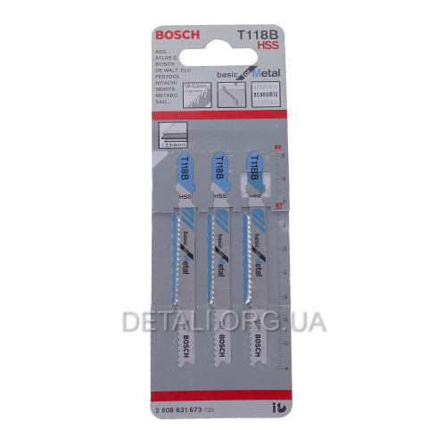 Пилка Bosch T118B 3шт по металлу 2608631673