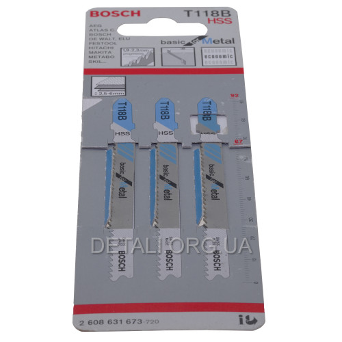 Пилка Bosch T118B 3шт по металу 2608631673