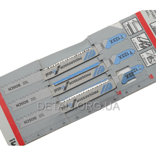 Пилка Bosch по металу T123X, 1,2-2,6×100 мм, 3 шт оригинал 2608638472