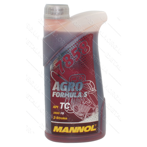 Масло для 2-х тактных двигателей MANNOL Agro Formula S API TC , 1л, для садовой техники