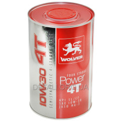 Олива для чотирьохтактних двигунів WOLVER FOUR STROKE POWER 4T SAE 10W-30 каністра 1л жерсть