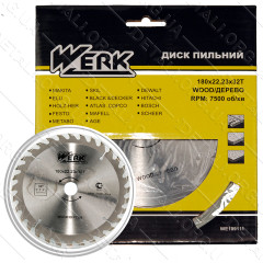 Пильний диск по дереву 180X22.23, 32 зуб. Werk WE109111 2