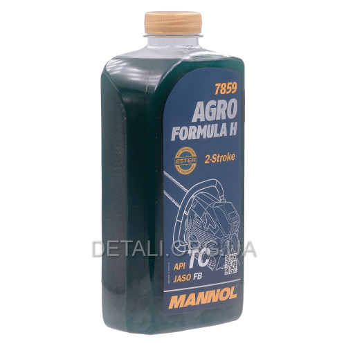 Масло для 2-х тактных двигателей MANNOL Agro HSQ API TC , 1л