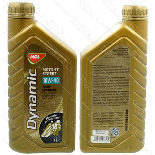 Масло для 4-х тактных двигателей Dynamic Moto 4T Street10W-40 MOL полусинтетика1л