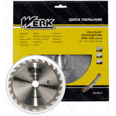 Пильный диск по дереву Werk 250X32, 24 зуб. 2