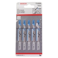 Пилка лобзика Bosch T118A по металу 5 шт 2608631013