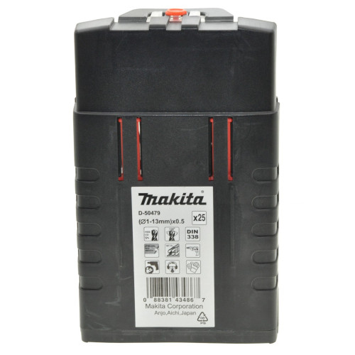 Набор сверл HSS-CO по металлу 1-13мм (25 шт.) Makita оригинал D-50479