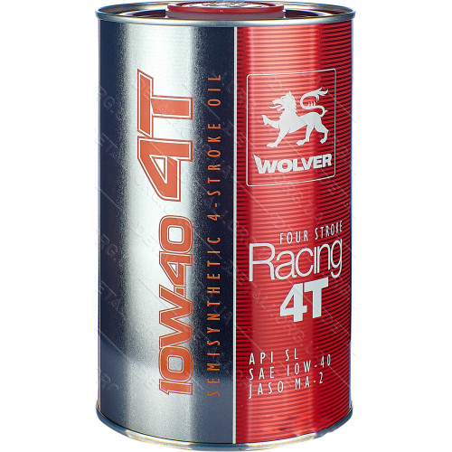 Масло для 4-х тактных двигателей WOLVER FOUR STROKE RACING 4T SAE 10W-40 API SL 1литр