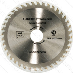 Пильный диск по дереву X-Treme 125X22,23 40 зуб.