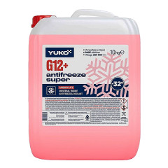 Охолоджувальна рідина YUKO ANTIFREEZE-32 G12+ червоний 10 кг каністра.