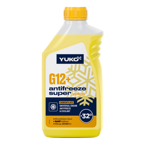 Охолоджувальна рідина YUKO ANTIFREEZE-32 G12+ жовтий 1 кг каністра.