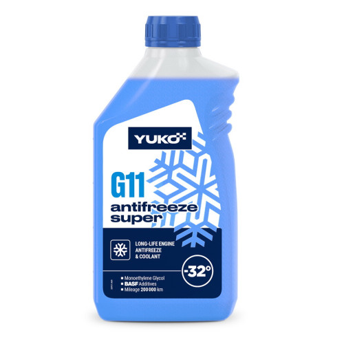 Охлаждающая жидкость YUKO ANTIFREEZE-32 G11 синий 1 кг канистра