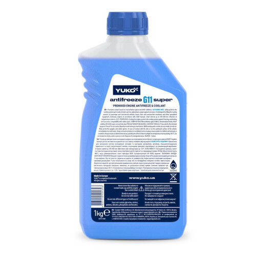 Охлаждающая жидкость YUKO ANTIFREEZE-32 G11 синий 1 кг канистра