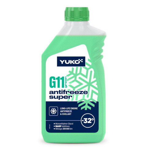 Охолоджувальна рідина YUKO ANTIFREEZE-32 G11 зелений 1 кг каністру.